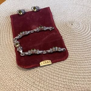 Lagos sterling silver bracelet with matching earrings
